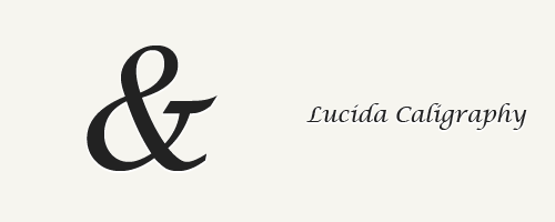 Lucida-Caligraphy-ampersands-font-face