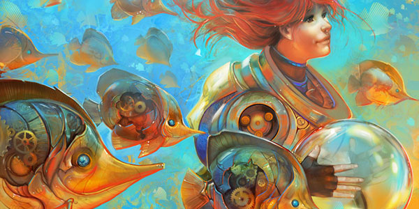 colourful-mechanical-fish-underwater-2d-illustration